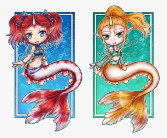 Goldeen Mermaid Adopts - Cartoon, HD Png Download, Free Download