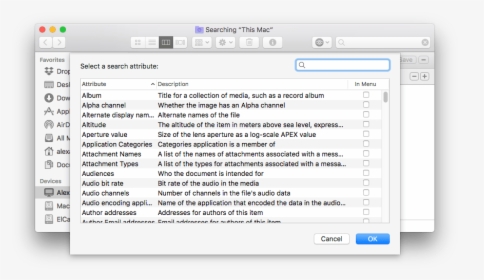 Where Is Finder On Mac - Search Attribute Finder Mac, HD Png Download, Free Download