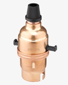 Bayonet Switched Bulb Holder Copper - Copper Lamp Holder With Switch, HD Png Download, Free Download