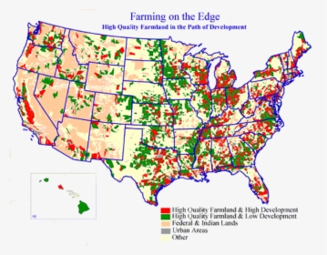 Map Of Us Farmland, HD Png Download, Free Download