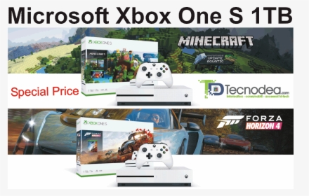Microsoft Xbox One S 1tb Minecraft Creators Forza Horizon - Xbox One S Minecraft Bundle, HD Png Download, Free Download