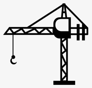 Crane Clipart Small Tower - Tower Crane Icon Png, Transparent Png, Free Download