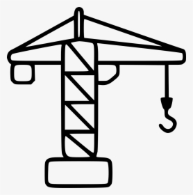 Construction Crane Power Tower Load Elevator Industrial - Construction Crane Png Vector Shape, Transparent Png, Free Download