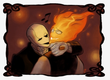 Undertale Wd Gaster X Grillby, HD Png Download, Free Download