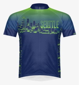 Emerald City Seattle Men"s Sport Cut Cycling Jersey - Active Shirt, HD Png Download, Free Download