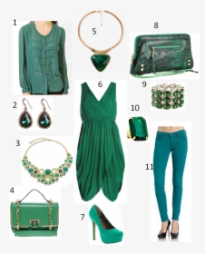Color Jewelry Goes With Green Dress, HD Png Download, Free Download