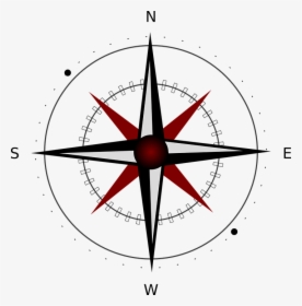 Compass, East, South, North, West, Compass Rose - Direction On A Map, HD Png Download, Free Download