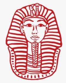 Pharaoh Head Png - Ancient Egypt Pharaoh Drawing, Transparent Png, Free Download