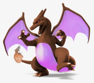 Charizard Dragalge Ssb4 - Charizard Shiny Pokemon Gold, HD Png Download, Free Download