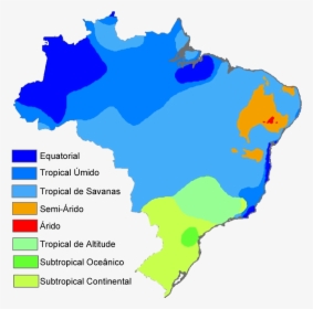 Brazil Köppen Climate Map Portuguese - Brazil Climate Map, HD Png Download, Free Download