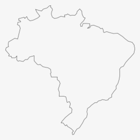 Brazilian Map - Plain Map Of Brazil, HD Png Download, Free Download