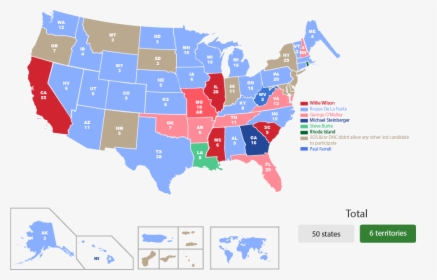 Mapa Roque Junio - Red Vs Blue States 2016 Election, HD Png Download, Free Download