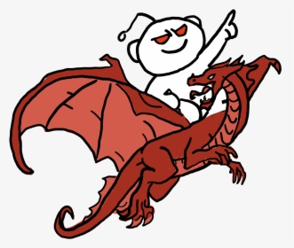 Reddit Snoo Riding A Dragon , Png Download - Cartoon, Transparent Png, Free Download