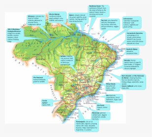Brasil Mustsee - Brazil Must See Map, HD Png Download, Free Download