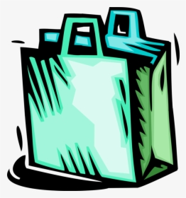 Vector Illustration Of Retail Grocery Shopping Bag, HD Png Download, Free Download