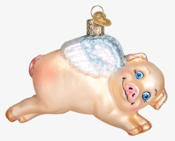 Flying Pig Old World Ornament - Domestic Pig, HD Png Download, Free Download