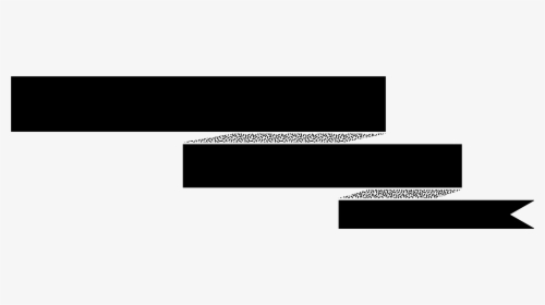 Ribbon Blank - Black-and-white, HD Png Download, Free Download