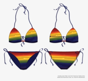 Clip Art Women Beachwear Swim Suit - Beach Wear Png, Transparent Png, Free Download