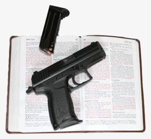 Gun On A Bible - Scripture Backgrounds Luke 21 5 38, HD Png Download, Free Download