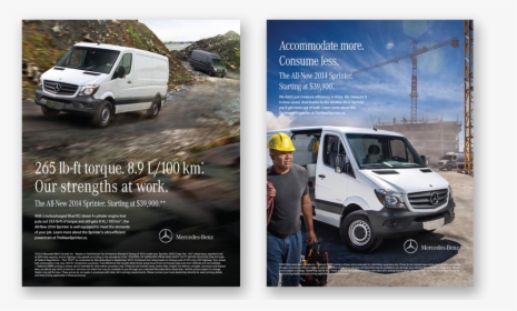 Mercedes Benz Sprinter Ad, HD Png Download, Free Download