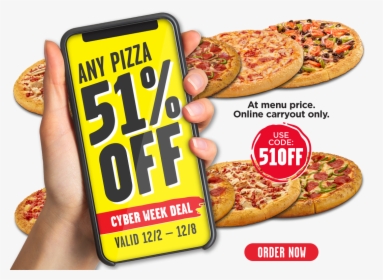 51% Off Any Pizza At Regular Menu Price, HD Png Download, Free Download