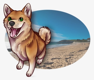 Beach Shibes - Dog Yawns, HD Png Download, Free Download