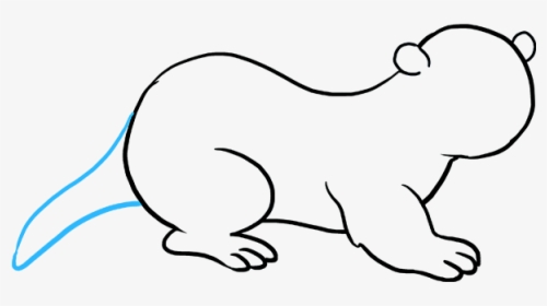 How To Draw An Otter - Sea Otter Drawing Easy, HD Png Download, Free Download