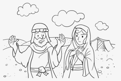 Abraham, Bible, Old Testament, Genesis, Christian - Abraham And Sarah Clipart Black And White, HD Png Download, Free Download