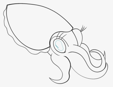 Cuttlefish Drawing At Getdrawings - Cuttlefish Line Art, HD Png Download, Free Download
