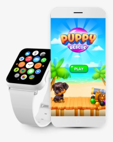 Puppy Rescue - Bubble Shooter - 목업 워치, HD Png Download, Free Download