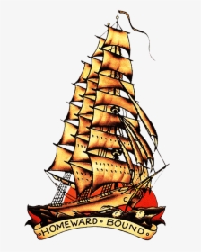 Sailor Jerry Ship Tattoo, HD Png Download, Free Download