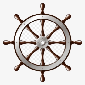Ship Wheel Silver Clip Art Transparent Clipart Png - Ship Steering Wheel Transparent Background, Png Download, Free Download