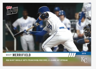 Mlb Topps Now® Card - Whit Merrifield 31 Game Hitting Streak, HD Png Download, Free Download