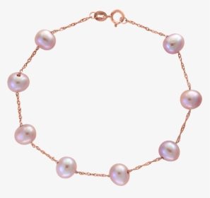 Pink Cultured Freshwater Pearl Station Bracelet In - Bracelet, HD Png Download, Free Download