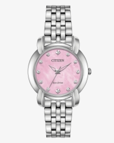 Citizen Women Watch Silver With Pink, HD Png Download, Free Download