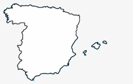 Blank Map Of Spain - Spain Regions Map Black And White, HD Png Download, Free Download