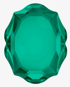 Swarovski 4142 Baroque Mirror Fancy Stone 14x11mm Emerald - Emerald, HD Png Download, Free Download