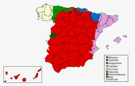 Languages Of Spain Map, HD Png Download, Free Download