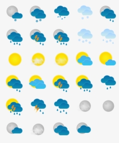 Transparent Clipart Weather Symbols - Weather Icons Pack Png, Png Download, Free Download