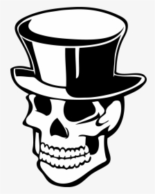 Transparent Tophat Png - Skull With Top Hat, Png Download, Free Download
