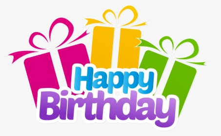 Happy Birthday With Gifts Png Clip Art Imageu200b Gallery - Happy Birthday Png Text, Transparent Png, Free Download