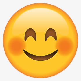Emoticon Blushed Face - Emoji Happy, HD Png Download, Free Download