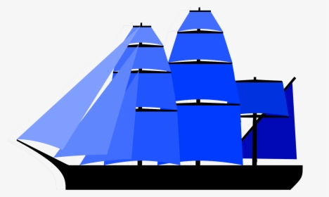 Sailing Ship Clipart Blue Boat - Sail Plans, HD Png Download, Free Download