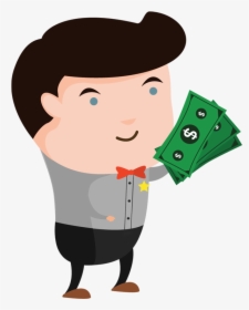 Money -people With Money Clipart - Man With Money Cartoon, HD Png Download, Free Download