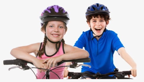 Bicycle-clothing - Helmets On Kids, HD Png Download, Free Download
