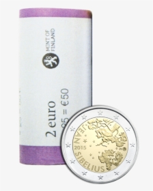 Money Roll Png - 2 Euro Finland 2015, Transparent Png, Free Download