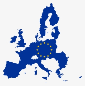 Flag Map Of The European Union - European Union Flag Map, HD Png Download, Free Download