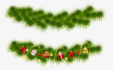 Christmas Tree Garland Clip Art - Garlands Christmas Decors, HD Png Download, Free Download