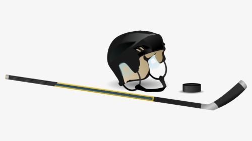 Hockey, Ice Hockey, Puck, Hockey Stick, Game, Helmet - Hockey Stick And Helmet, HD Png Download, Free Download