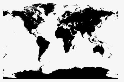 World Map Vector Map - World Map Black And White Vector Png, Transparent Png, Free Download